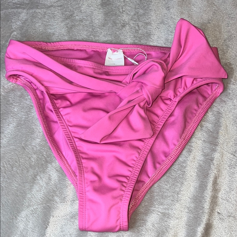 Liberty & Justice Pink Bow Tie Bikini Bottom NWOT